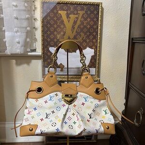 Auth 🌸💚 Louis Vuitton Takashi Murakami Ursula Multicolore Handbag -EUC